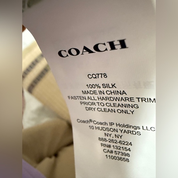 Women’s Coach 100 % silk  summer Midi Dress xl NWT spring summer - Picture 7 of 15